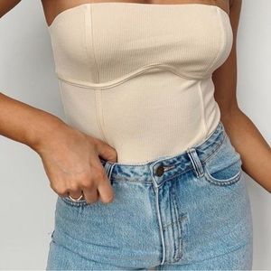 Princess polly corset bodysuit - cream